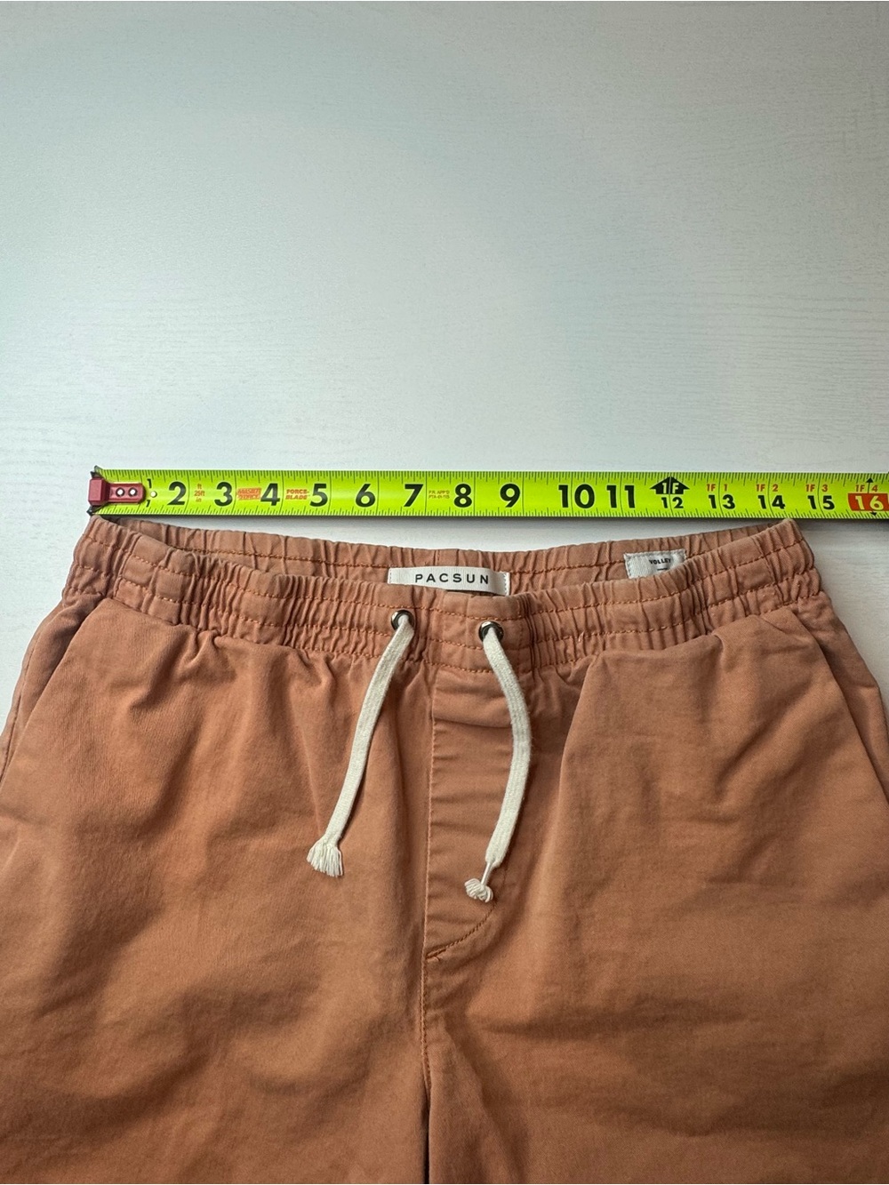 PacSun Men's Rust-Brown Cotton Drawstring Shorts - Picture 5 of 7